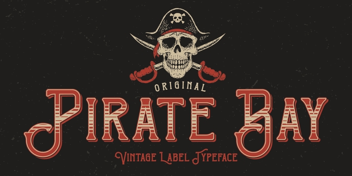 Beispiel einer Pirate Bay-Schriftart